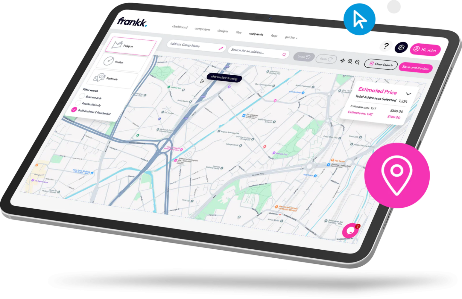 frankk. Map and Mail platform